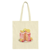 Lemon Cake Tote Bag, Cute Foodie Gift, Watercolor Dessert Bag, Stylish Grocery Tote, Unique Birthday Gift, Baker Gift Idea - Tawshia